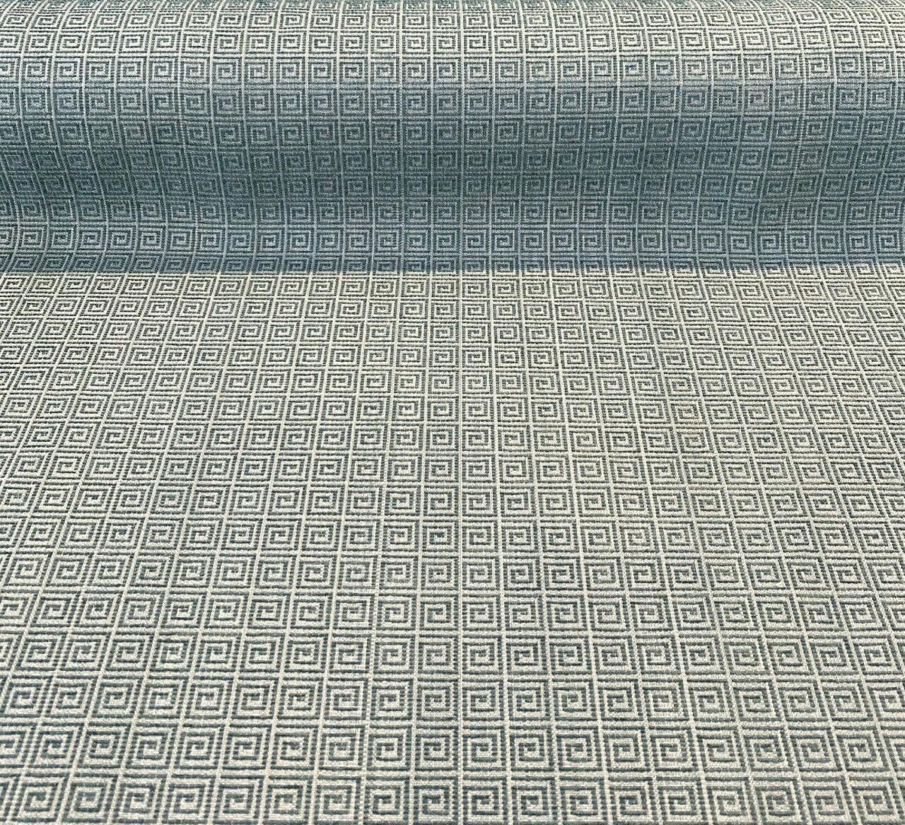 1 Yard Greek Key Azure Tide Alexis Brocade Jacquard Fabric 54 Inches Wide